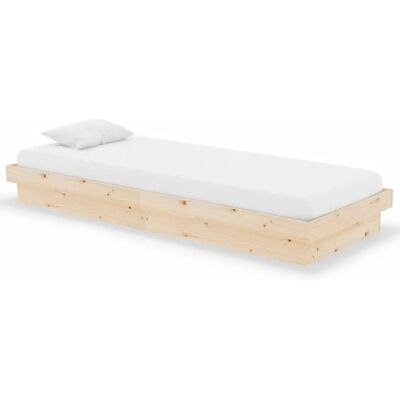 vidaXL Bettgestell Klein Einzel - Rustikales Kiefernholz - 75x190cm vidaXL Bettgestell Klein Einzel - Rustikales Kiefernholz - 75x190cm