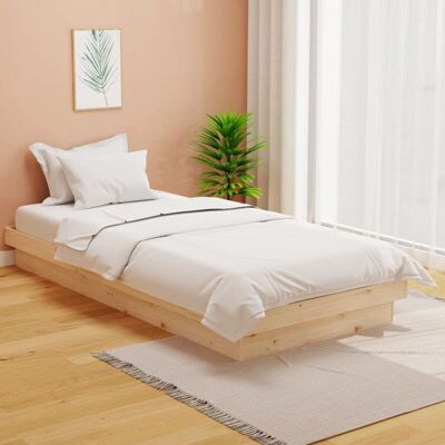 vidaXL Massivholzbett 90x190cm - Rustik Einzelbett vidaXL Massivholzbett 90x190cm - Rustik Einzelbett