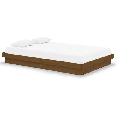 vidaXL Bettrahmen - Massives Kiefernholz Doppelbett 120x190cm vidaXL Bettrahmen - Massives Kiefernholz Doppelbett 120x190cm