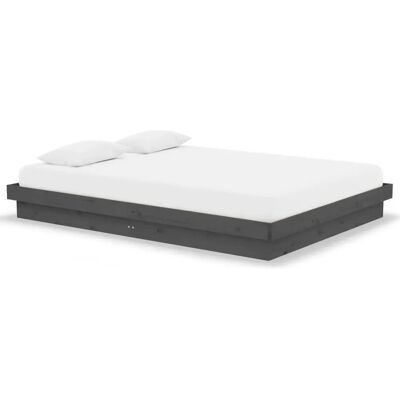 vidaXL Bettgestell - Massives Kiefernholz - 140x190 cm - Bettgestell vidaXL Bettgestell - Massives Kiefernholz - 140x190 cm - Bettgestell