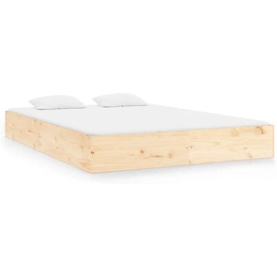 vidaXL Massivholz Bettgestell - Stabil 160x200 cm Rustik Naturlook vidaXL Massivholz Bettgestell - Stabil 160x200 cm Rustik Naturlook