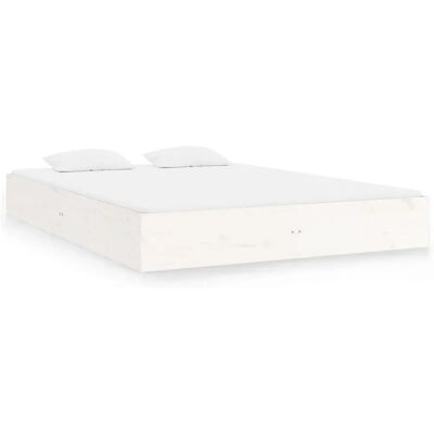 vidaXL Sengekarm i massivt træ hvid 140x200 cm - Sengegærde vidaXL Sengekarm i massivt træ hvid 140x200 cm - Sengegærde