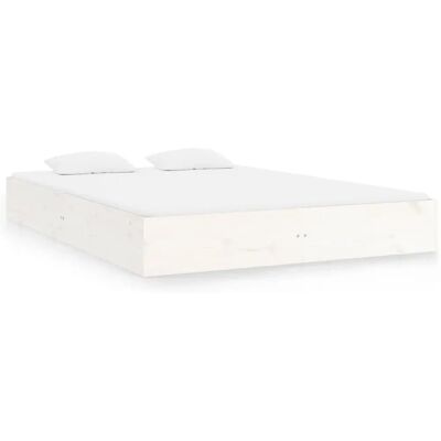vidaXL Massivholzbettgestell - 120 x 200 cm - Weiß - Schlafzimmermöbel vidaXL Massivholzbettgestell - 120 x 200 cm - Weiß - Schlafzimmermöbel