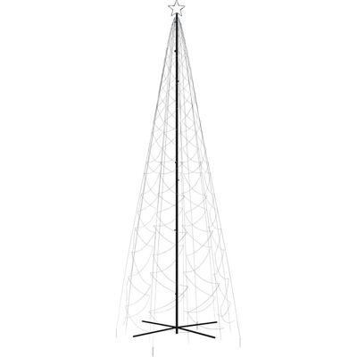 vidaXL Sapin de Noël en cône blanc 1400 LEDs 160x500 cm - Publicité vidaXL Sapin de Noël en cône blanc 1400 LEDs 160x500 cm - Publicité