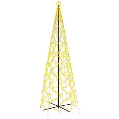 vidaXL Weißer Kegel Weihnachtsbaum 1400 LEDs 160x500 cm - Weihnachtsbaum vidaXL Weißer Kegel Weihnachtsbaum 1400 LEDs 160x500 cm - Weihnachtsbaum