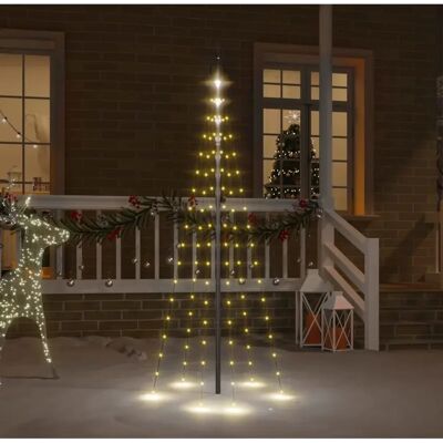vidaXL 180cm Warme Weiße 108 LEDs Weihnachtsbaum auf Flagge - Weihnachtsbaum vidaXL 180cm Warme Weiße 108 LEDs Weihnachtsbaum auf Flagge - Weihnachtsbaum