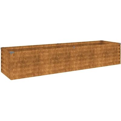 vidaXL Garden Raised Bed 194x50x36 cm Corten Steel - Garden Raised Bed vidaXL Garden Raised Bed 194x50x36 cm Corten Steel - Garden Raised Bed