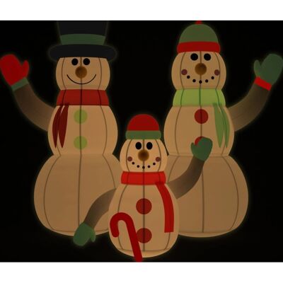 vidaXL Aufblasbare Schneemannfamilie mit LEDs - Weihnachtsdekoration vidaXL Aufblasbare Schneemannfamilie mit LEDs - Weihnachtsdekoration