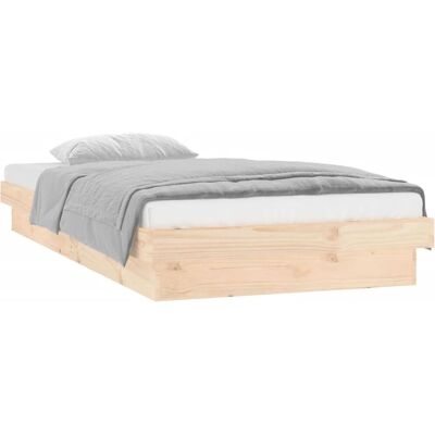 vidaXL Bettgestell - Massiv Holz, LED, 90x190 cm vidaXL Bettgestell - Massiv Holz, LED, 90x190 cm