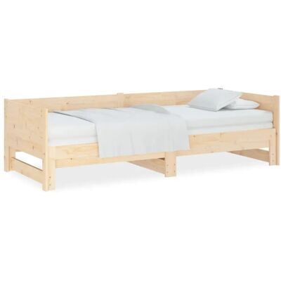 vidaXL Schlafsofa Ausziehbett aus Massivholz Kiefer - Sofabett vidaXL Schlafsofa Ausziehbett aus Massivholz Kiefer - Sofabett