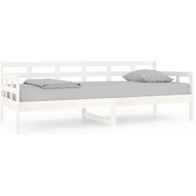 vidaXL Slaapbank Wit 80x200cm Multifunctioneel Dennenhout vidaXL Slaapbank Wit 80x200cm Multifunctioneel Dennenhout