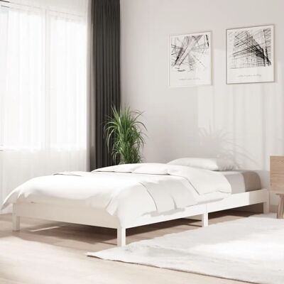 vidaXL Lit empilable en pin massif blanc - Lit empilable pour chambre - Publicité vidaXL Lit empilable en pin massif blanc - Lit empilable pour chambre - Publicité