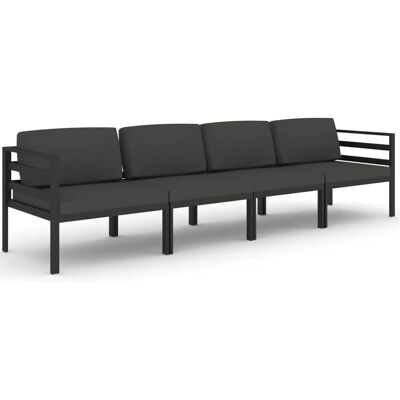 VidaXL Outdoor-Möbelset - Grau Anthrazit - Garten 4-Teiliges Modulares VidaXL Outdoor-Möbelset - Grau Anthrazit - Garten 4-Teiliges Modulares