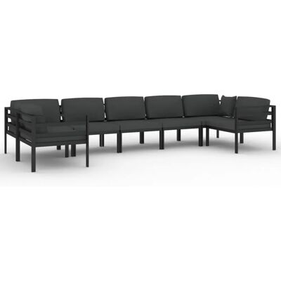 VidaXL Gartenmöbel-Set - Modulares Outdoor-Sofa - 7 Teile VidaXL Gartenmöbel-Set - Modulares Outdoor-Sofa - 7 Teile