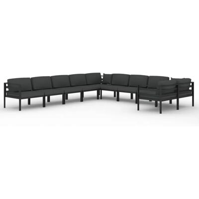VidaXL Gartengruppe - Modular Aluminium-Gartenmöbel mit Kissen VidaXL Gartengruppe - Modular Aluminium-Gartenmöbel mit Kissen
