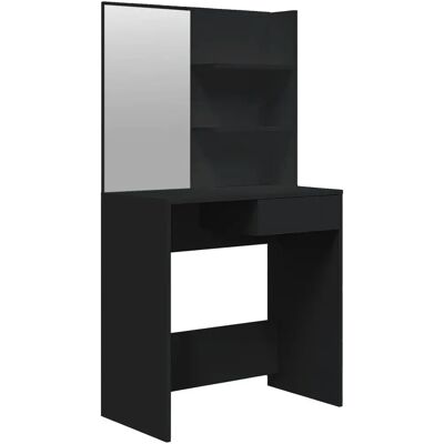 Coiffeuse noire vidaXL avec miroir - Vanity & Maquillage - Publicité Coiffeuse noire vidaXL avec miroir - Vanity & Maquillage - Publicité