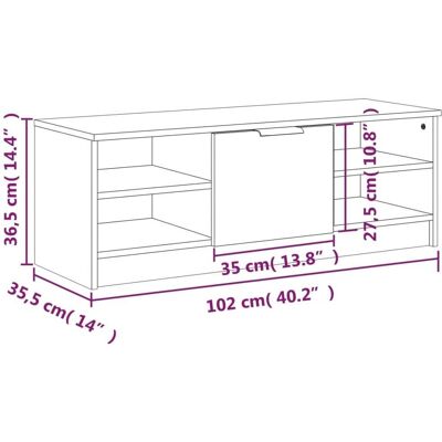 VIDAXL Moderner Grau Beton TV-Möbel - 102cm VIDAXL Moderner Grau Beton TV-Möbel - 102cm