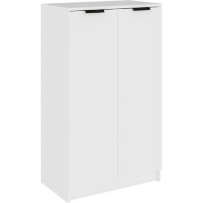 Armoire à chaussures blanche en bois d'ingénierie - Rangement chaussures - Publicité Armoire à chaussures blanche en bois d'ingénierie - Rangement chaussures - Publicité