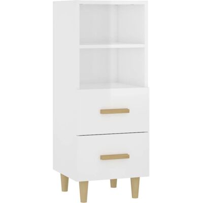 vidaXL 812363 Moderner Weißer Holzsideboard - Wohnzimmermöbel vidaXL 812363 Moderner Weißer Holzsideboard - Wohnzimmermöbel