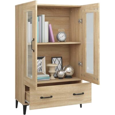 vidaXL Sonoma Eichen Highboard - Holz-Engineered-Sideboard vidaXL Sonoma Eichen Highboard - Holz-Engineered-Sideboard