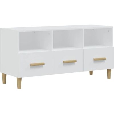 vidaXL Weiß Holzwerkstoff TV Schrank - Moderner Wohnzimmerschrank vidaXL Weiß Holzwerkstoff TV Schrank - Moderner Wohnzimmerschrank