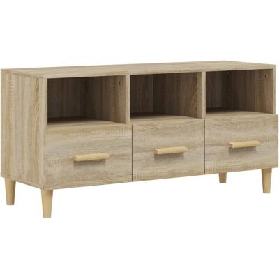 vidaXL Sonoma Eiche TV-Schrank - Holzwerkstoff Modernes Stauraum vidaXL Sonoma Eiche TV-Schrank - Holzwerkstoff Modernes Stauraum