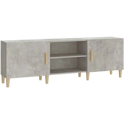 vidaXL 812622 Betongraues TV-Schrank aus Holz - TV-Design vidaXL 812622 Betongraues TV-Schrank aus Holz - TV-Design