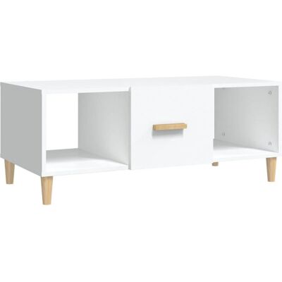 vidaXL Weiße Engineered Wood Couchtisch - 102x50x40 cm vidaXL Weiße Engineered Wood Couchtisch - 102x50x40 cm