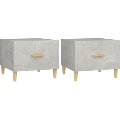 vidaXL Couchtisch-Set - 50x50x40 cm - Grau vidaXL Couchtisch-Set - 50x50x40 cm - Grau