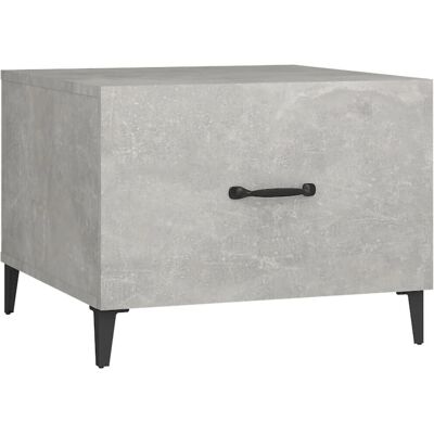vidaXL Couchtisch mit Metallbeinen Beton Grau - Beistelltisch vidaXL Couchtisch mit Metallbeinen Beton Grau - Beistelltisch