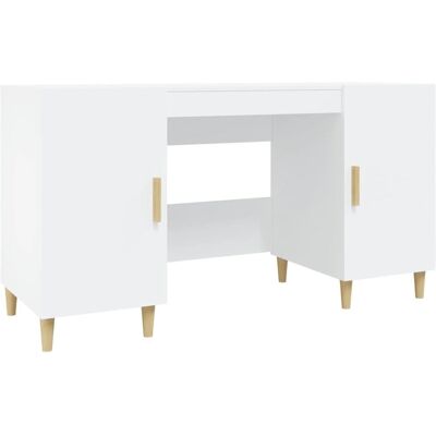 vidaXL Witte Engineered Houten Bureau - Bureau vidaXL Witte Engineered Houten Bureau - Bureau