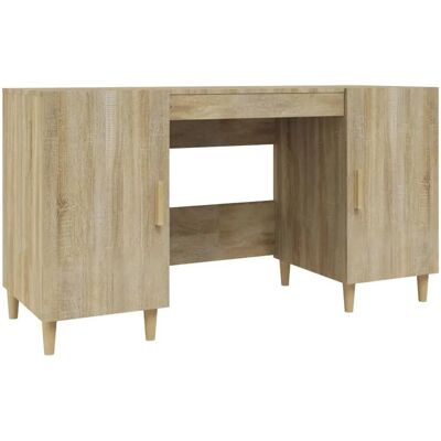 vidaXL Sonoma Eichen Schreibtisch - Holzwerkstoff Schreibtisch für Büro, Computer, Studium vidaXL Sonoma Eichen Schreibtisch - Holzwerkstoff Schreibtisch für Büro, Computer, Studium