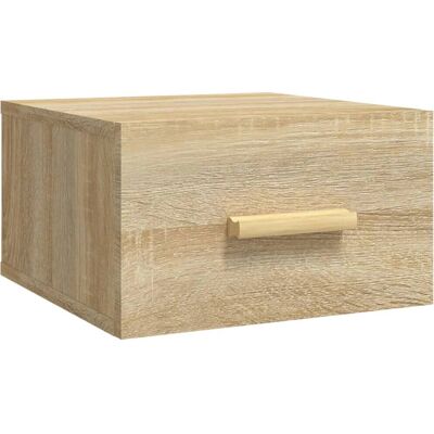 vidaXL Nachtkastje - Eiken Wandmontage Bedside Table - Ruimtebesparende Decoratie vidaXL Nachtkastje - Eiken Wandmontage Bedside Table - Ruimtebesparende Decoratie