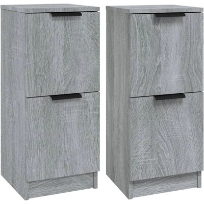 vidaXL Grijze Sonoma Dressoir - Woonkamer Opbergmeubel vidaXL Grijze Sonoma Dressoir - Woonkamer Opbergmeubel