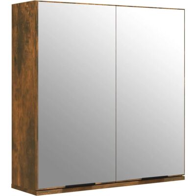 vidaXL Badeværelsesskabspejl Røg ege 64x20x67 cm - Badeværelsesskab med spejl vidaXL Badeværelsesskabspejl Røg ege 64x20x67 cm - Badeværelsesskab med spejl