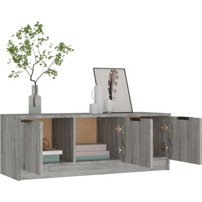 vidaXL Graues Sonoma TV-Schrank aus Holz - 102x35x36,5 cm vidaXL Graues Sonoma TV-Schrank aus Holz - 102x35x36,5 cm