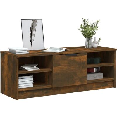 vidaXL Meuble TV Chêne Fumé - 102x35.5x36.5cm - Mobilier TV - Publicité vidaXL Meuble TV Chêne Fumé - 102x35.5x36.5cm - Mobilier TV - Publicité