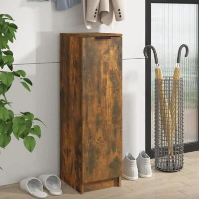 Armoire à chaussures en chêne fumé vidaXL - Rangement couloir - Publicité Armoire à chaussures en chêne fumé vidaXL - Rangement couloir - Publicité