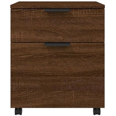 vidaXL Mobiles Aktenschrank mit Rollen Eichebraun - Aktenschrank vidaXL Mobiles Aktenschrank mit Rollen Eichebraun - Aktenschrank