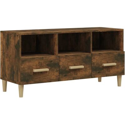 vidaXL 817495 Rauch Eiche TV-Schrank - TV Schrank vidaXL 817495 Rauch Eiche TV-Schrank - TV Schrank