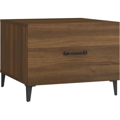 vidaXL Couchtisch mit Metallbeinen Eiche Braun - Beistelltisch vidaXL Couchtisch mit Metallbeinen Eiche Braun - Beistelltisch