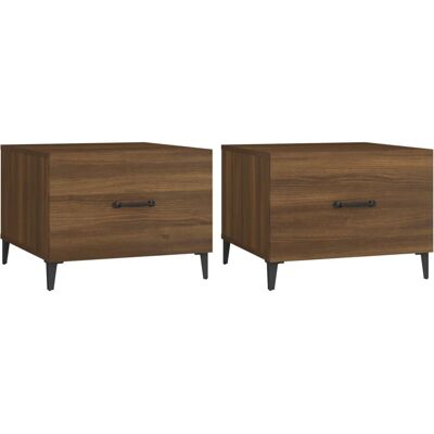 vidaXL Couchtisch - Eichebraun - Industrieller Charme - 50x50x40 cm vidaXL Couchtisch - Eichebraun - Industrieller Charme - 50x50x40 cm