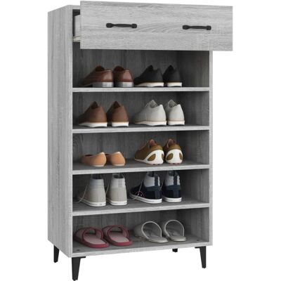 vidaXL Sonoma Graues Schuhschrank - Innenaufbewahrung vidaXL Sonoma Graues Schuhschrank - Innenaufbewahrung