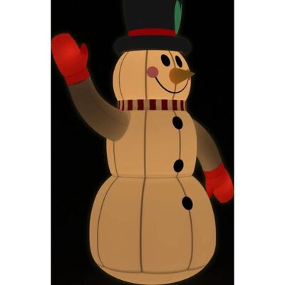 Bonhomme de neige gonflable vidaXL - LEDs - 300 cm - Décoration de Noël - Publicité Bonhomme de neige gonflable vidaXL - LEDs - 300 cm - Décoration de Noël - Publicité