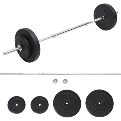vidaXL Langhantel mit Gewichten 30 kg - Fitness-Ausrüstung vidaXL Langhantel mit Gewichten 30 kg - Fitness-Ausrüstung