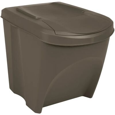 vidaXL 75L Grauer stapelbarer Mülleimer - Mülltonne vidaXL 75L Grauer stapelbarer Mülleimer - Mülltonne