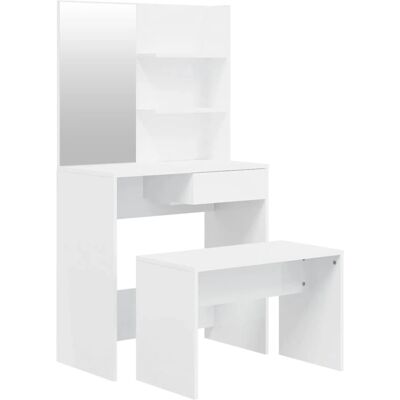 vidaXL 3114143 Ensemble de Coiffeuse Blanche - Set de Coiffeuse - Publicité vidaXL 3114143 Ensemble de Coiffeuse Blanche - Set de Coiffeuse - Publicité