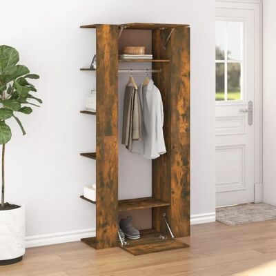 vidaXL 754733 Gerookt Eiken Hallway Kasten - Hallway Kasten vidaXL 754733 Gerookt Eiken Hallway Kasten - Hallway Kasten
