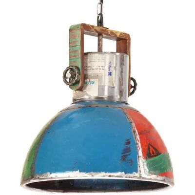 VIDAXL - Przemysłowa Lampa Wisząca 25W Wielokolorowa Okrągła 40cm E27 VIDAXL - Przemysłowa Lampa Wisząca 25W Wielokolorowa Okrągła 40cm E27