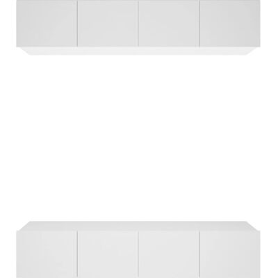 vidaXL Wand TV Schränke 4 pcs Weiß 80x30x30 cm - Fernsehschrank vidaXL Wand TV Schränke 4 pcs Weiß 80x30x30 cm - Fernsehschrank